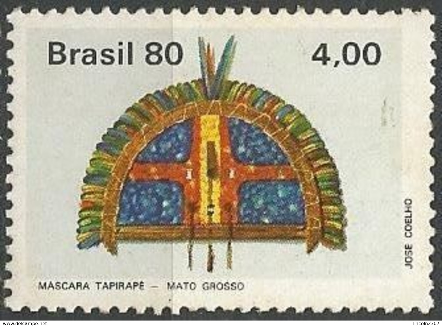 LSJP BRAZIL INDIGENOUS MASK TARIPARE 1980 - Unused Stamps