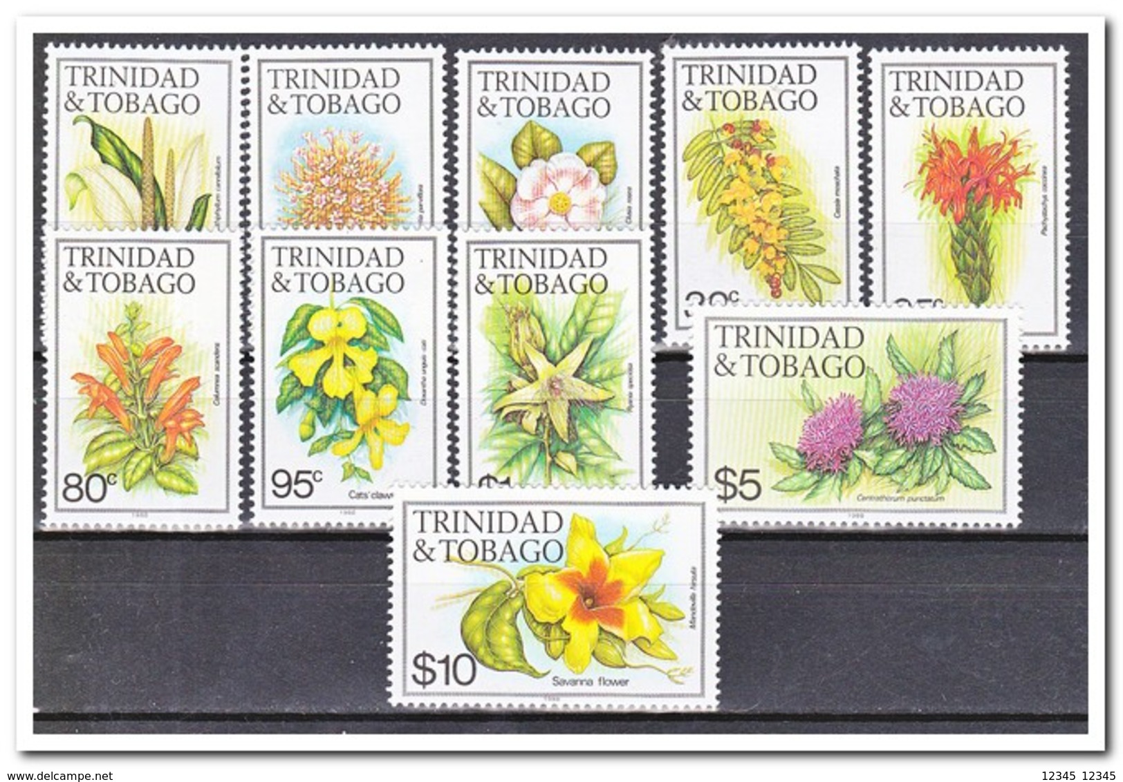 Trinidad & Tobago 1988, Postfris MNH, Flowers - Trinidad En Tobago (1962-...)