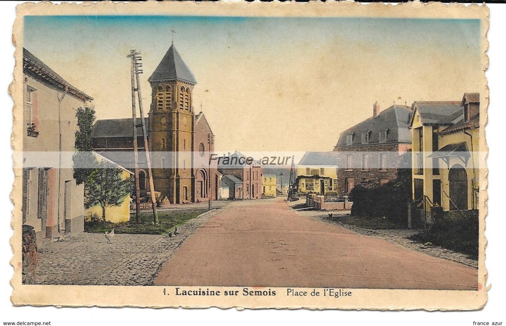 Lacuisine-sur-Semois Place De L'église Année 1939 - Florenville