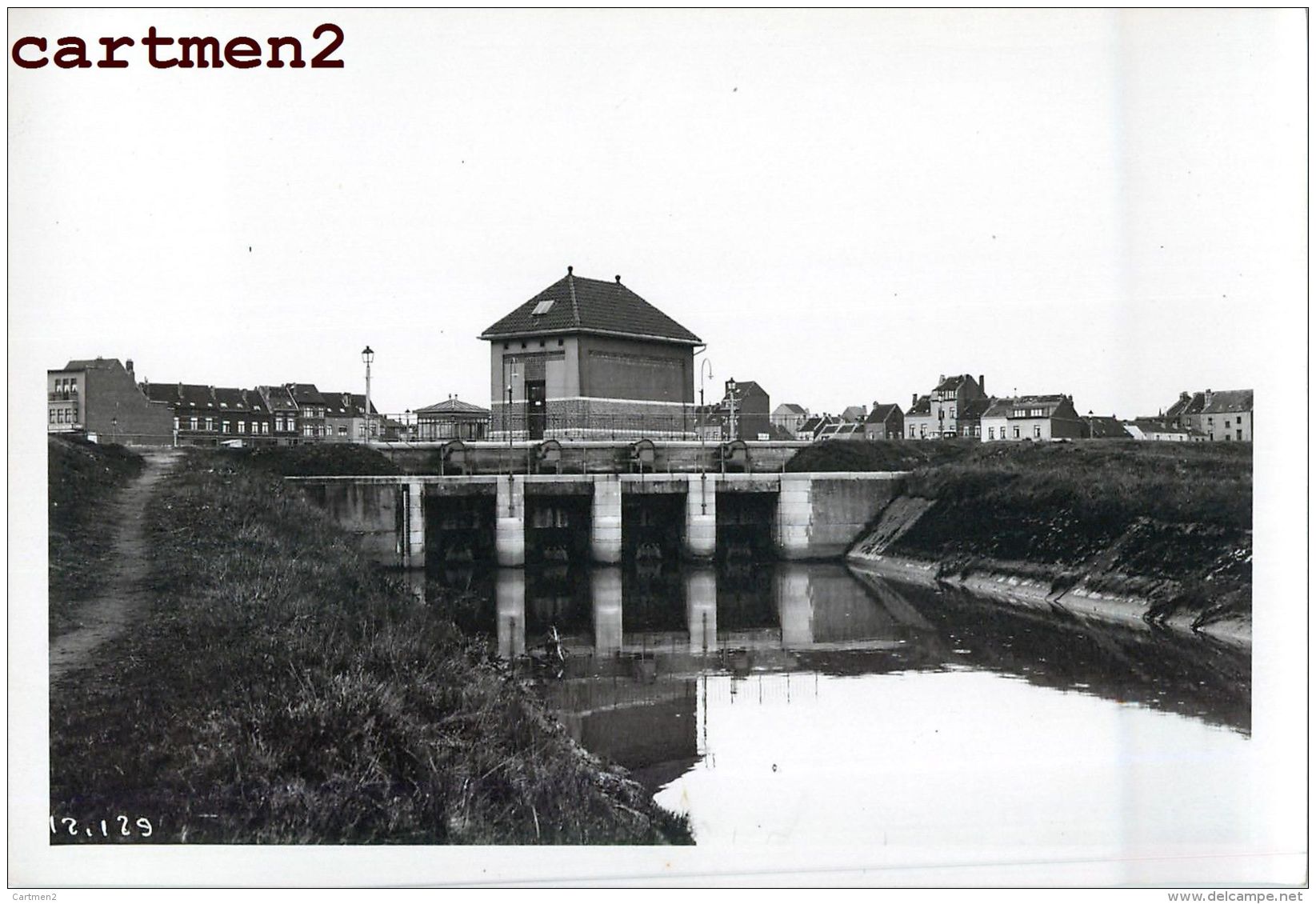 ANDERLECHT PRISE D'EAU CANAL BRUXELLES-CHARLEROI PENICHE CHANTIER TRAVAUX PUBLICS CONSTRUCTION GENIE CIVIL - Anderlecht