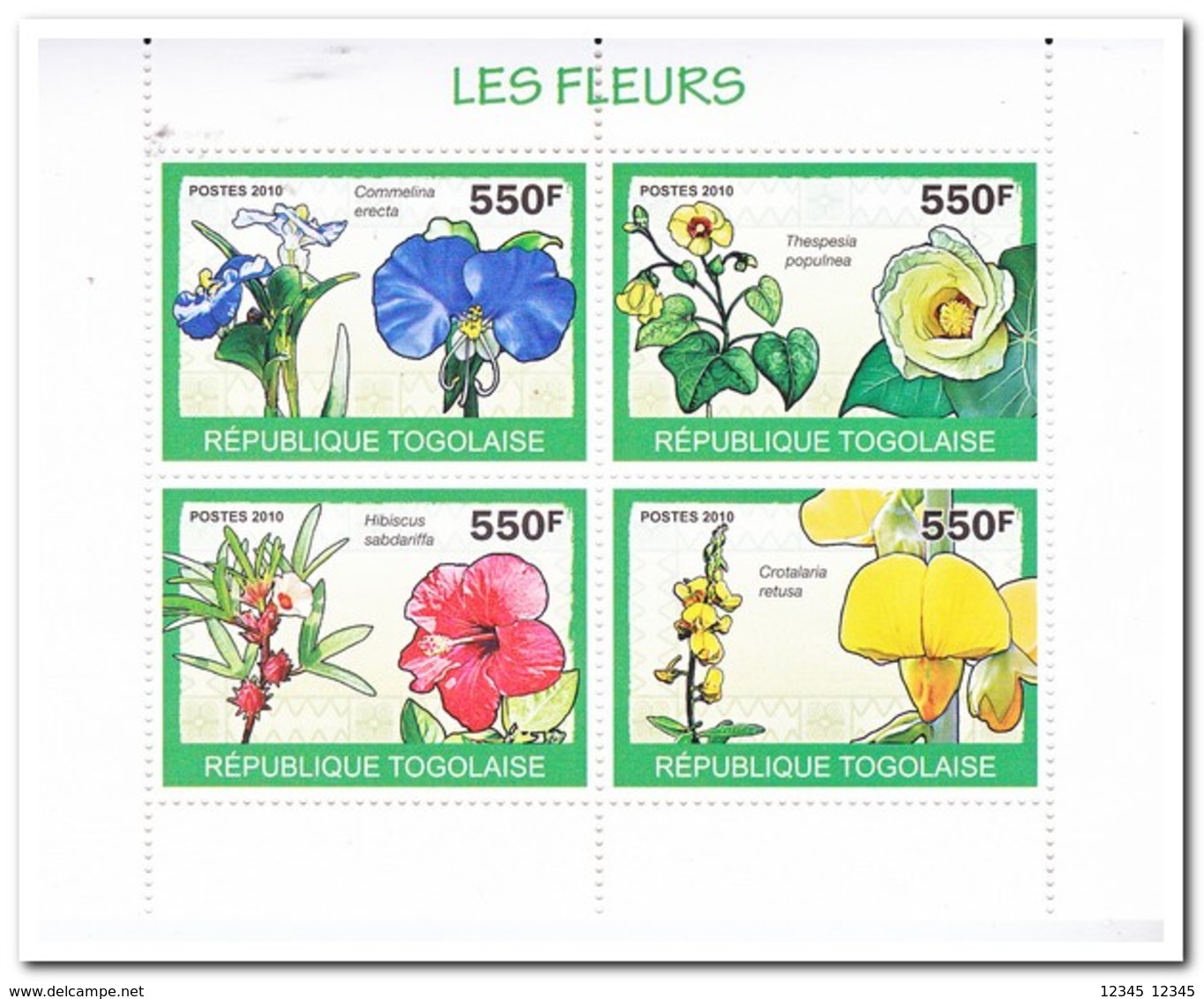 Togo 2010, Postfris MNH, Flowers - Togo (1960-...)