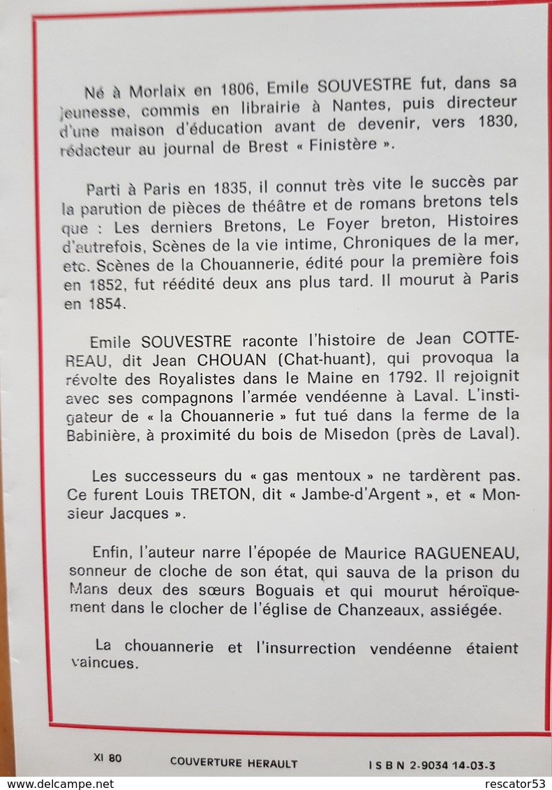 Rare Livre Scènes De La Chouannerie D émile Soulvestre - Autres & Non Classés