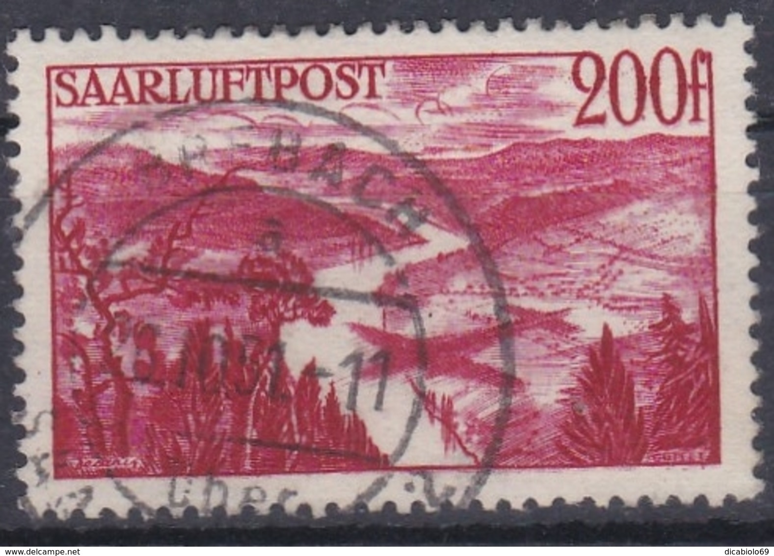 Sarre 1948 Occupation Alliée - PA N°11(o) - - Airmail