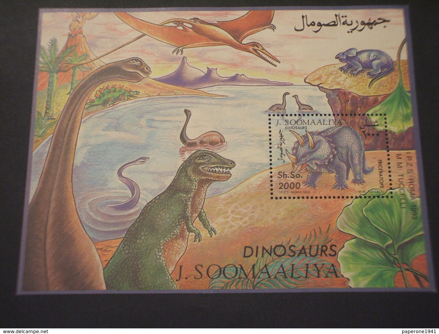 SOMALIA - BF 1993 DINOSAURI - NUOVO(++).. - Somalie (1960-...)