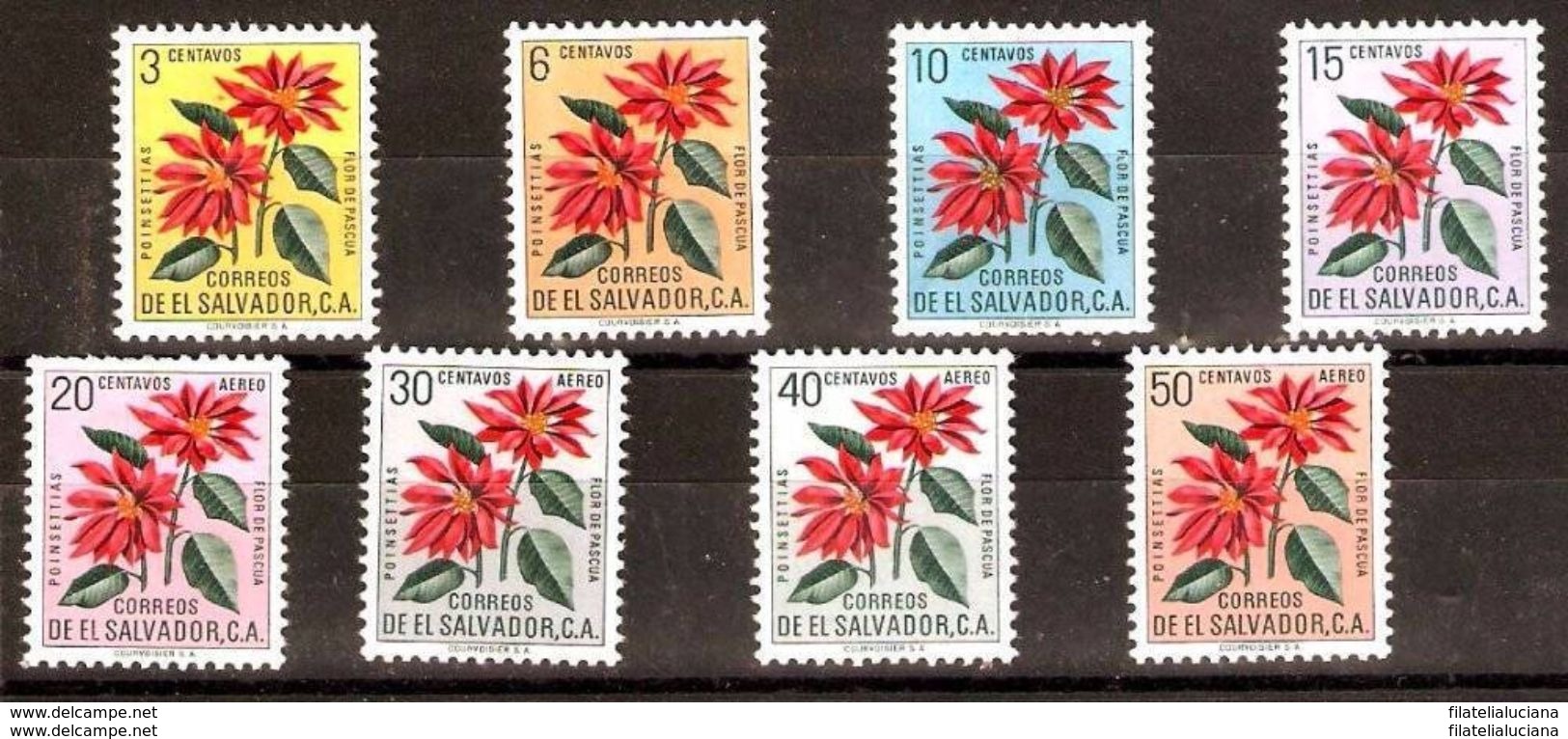 EL SALVADOR 1960 FLOWERS YV 664-7 AE 170-3 MNH - El Salvador