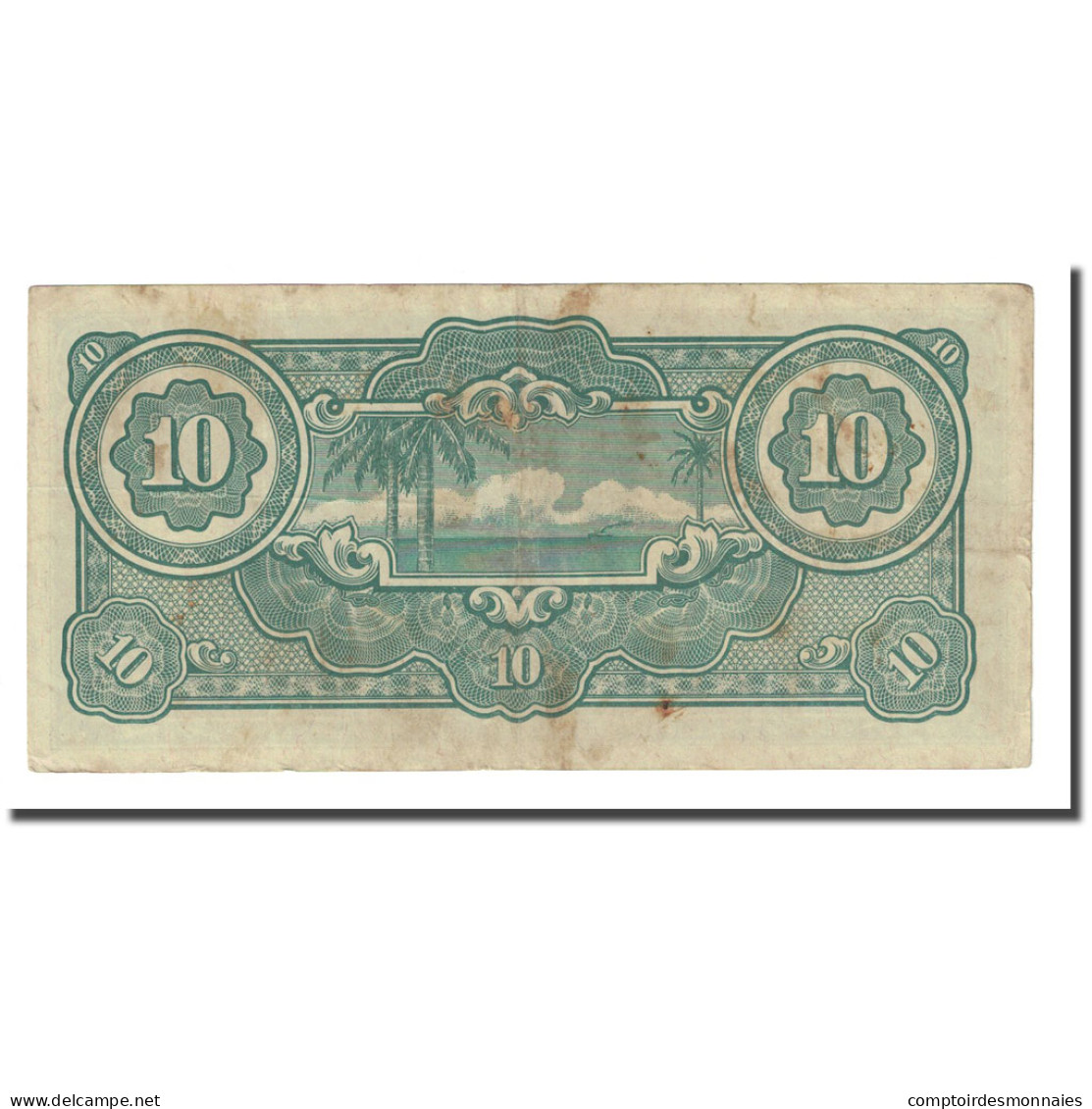 Billet, MALAYA, 10 Dollars, Undated (1944), KM:M7c, TB - Malaysie