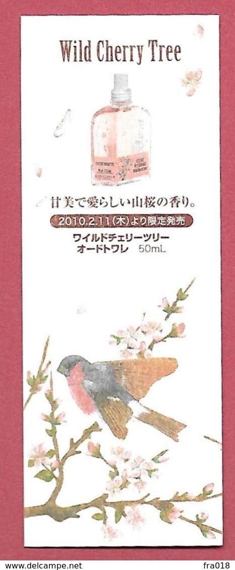 F- Carte à Sprayer  L'Occitane - Wild Cherry Tree-  Perfume Card - Japon - Modernes (à Partir De 1961)