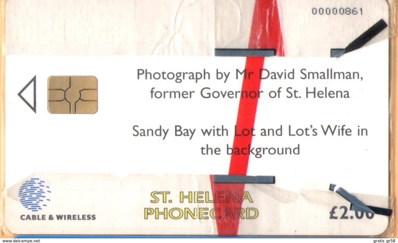 St Helena Isl. - STH-C-01, C&W, 1st Chip Card, Sandy Bay, 2 £, 2000, Mint NSB - Isola Sant'Elena