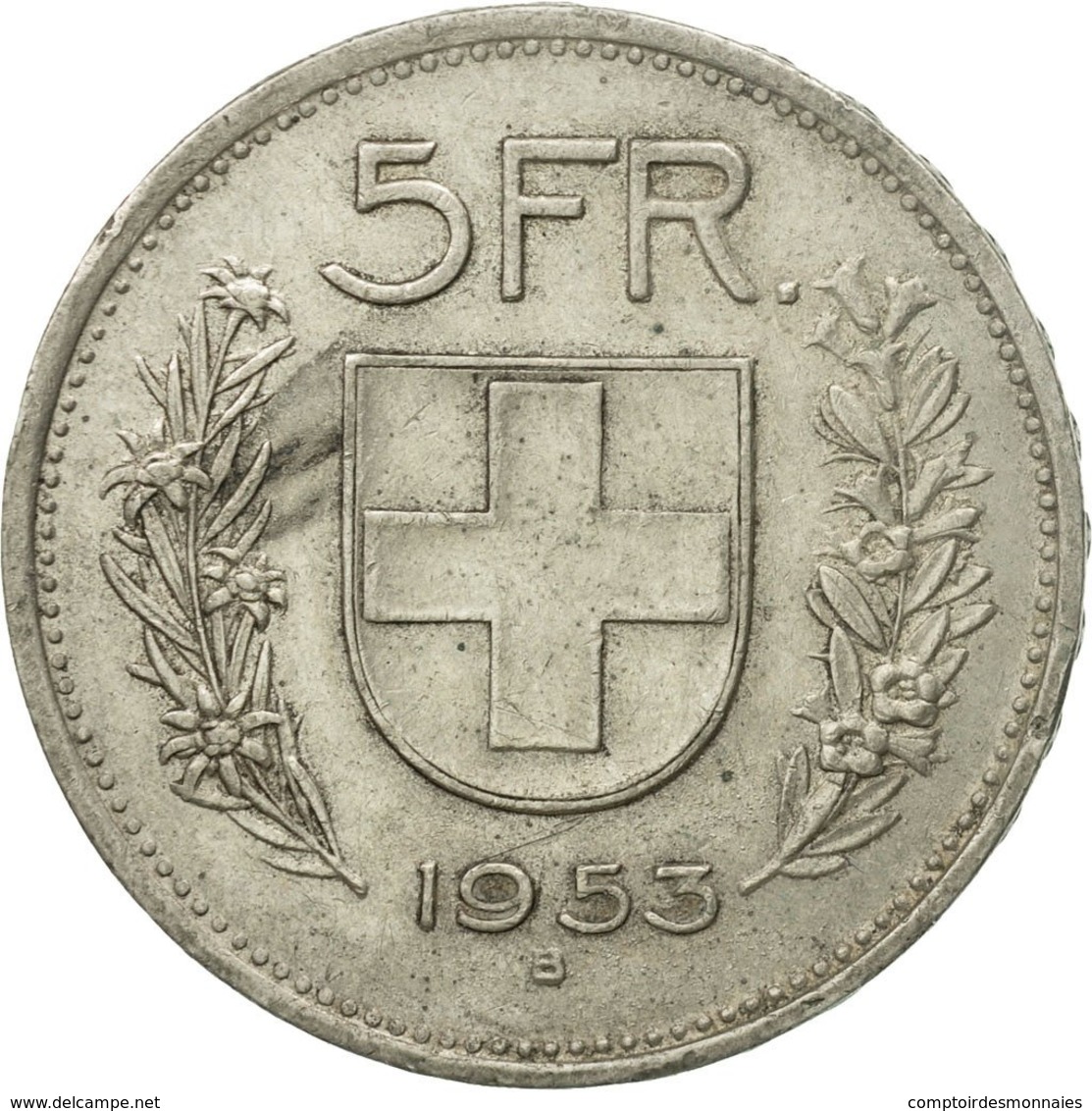 Monnaie, Suisse, 5 Francs, 1953, Bern, TB+, Argent, KM:40 - Autres & Non Classés