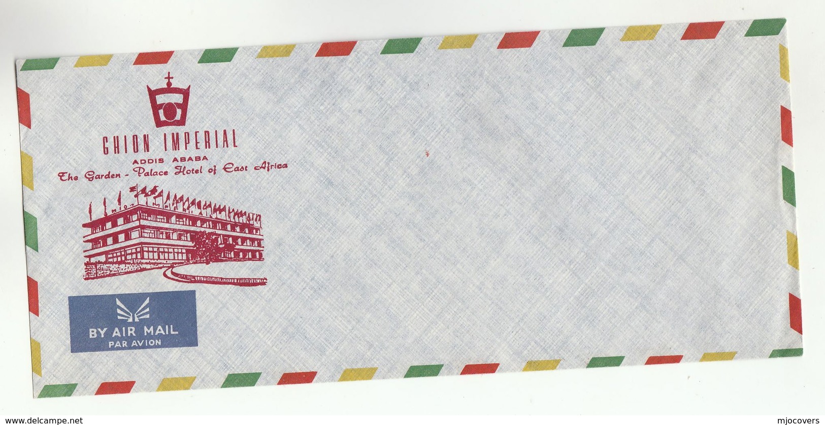 Old ETHIOPIA Unused CHION IMPERIAL HOTEL Pictorial Airmail Envelope Addis Ababa - Historical Documents