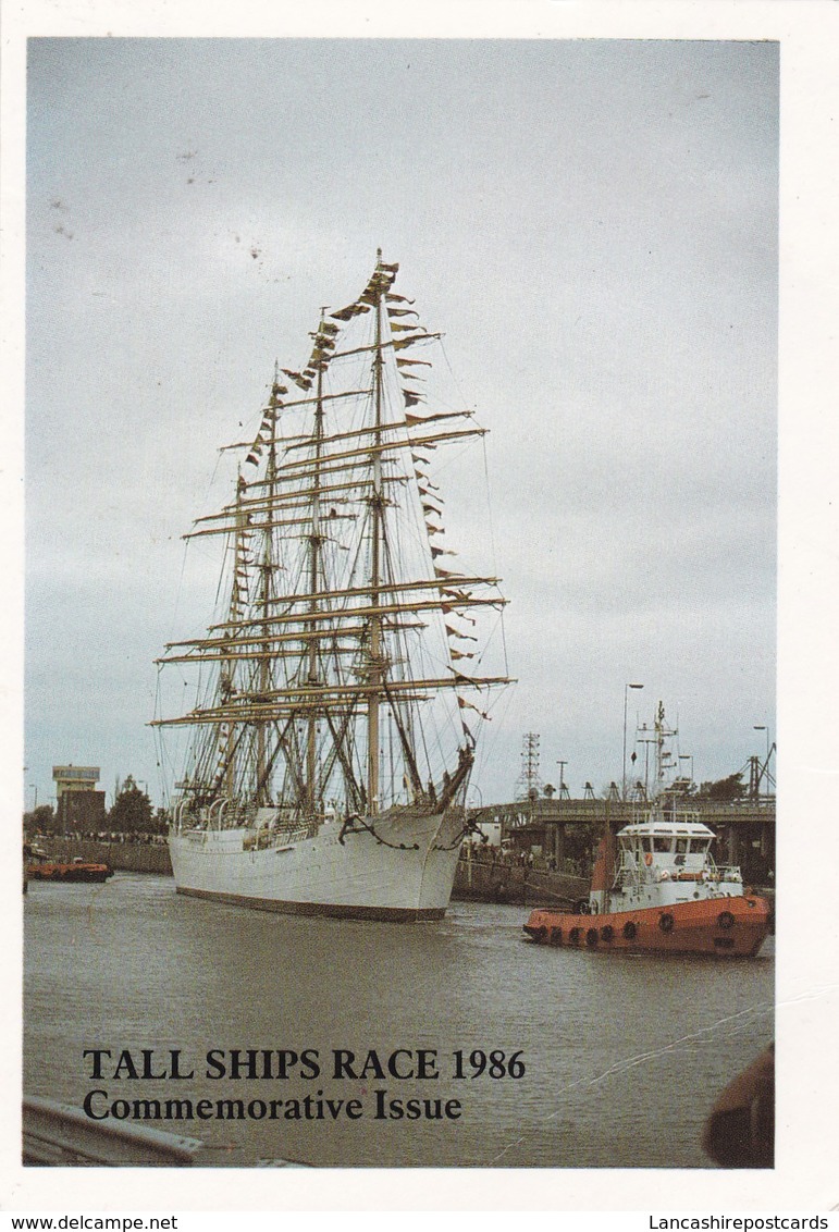 Postcard Tall Ships Race 1986 Commemorative Issue Training Ship Sedov My Ref  B22884 - Sailing Vessels