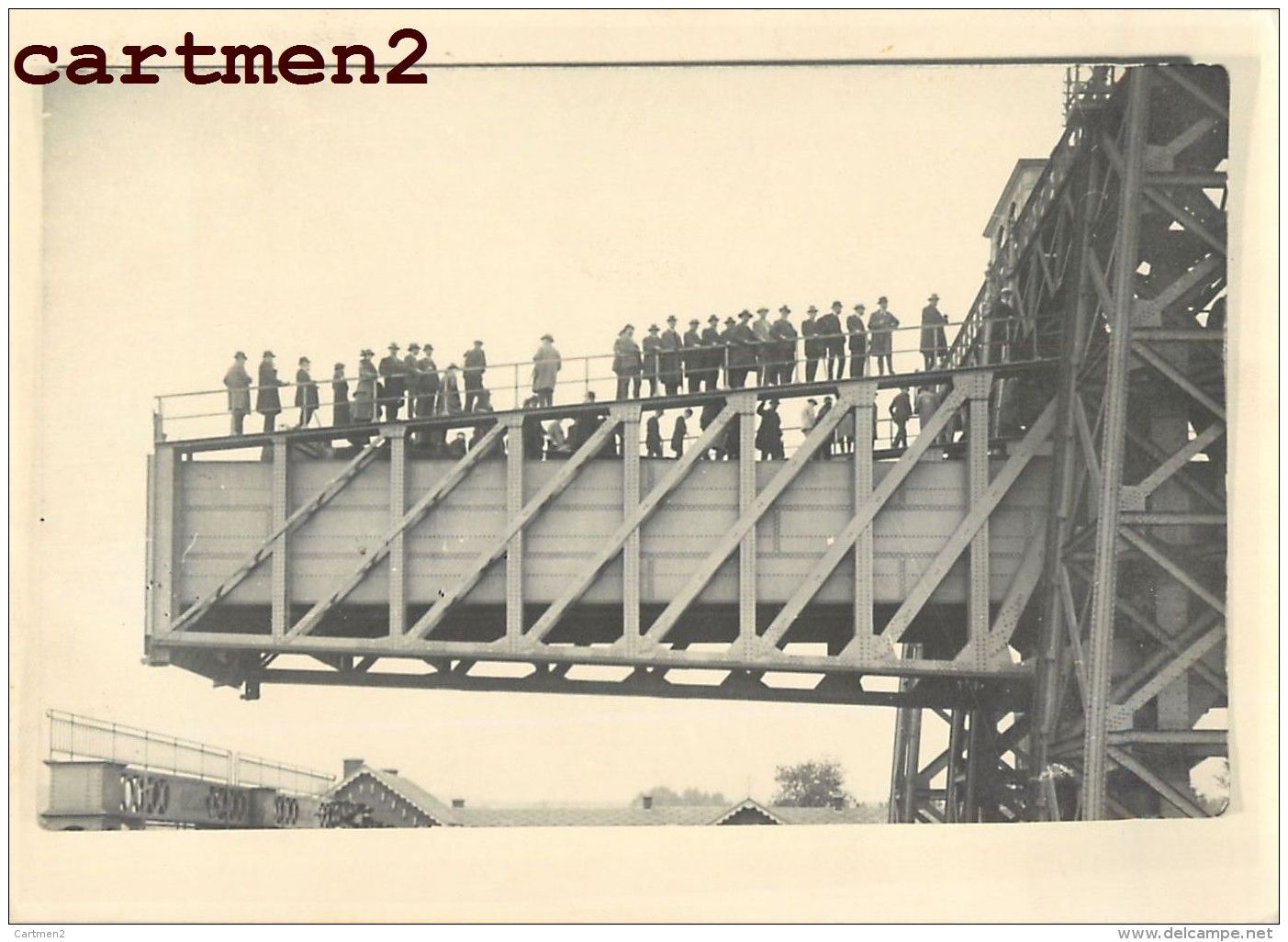 GRANDE PHOTO : LANAYE HACCOURT-VROENHOVEN MEUSE HEER CANAL ALBERT LIEGE CHANTIER CONSTRUCTION BELGIQUE - Andere & Zonder Classificatie