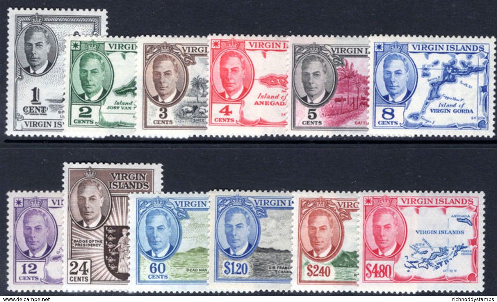 British Virgin Islands 1952 Set Unmounted Mint. - British Virgin Islands