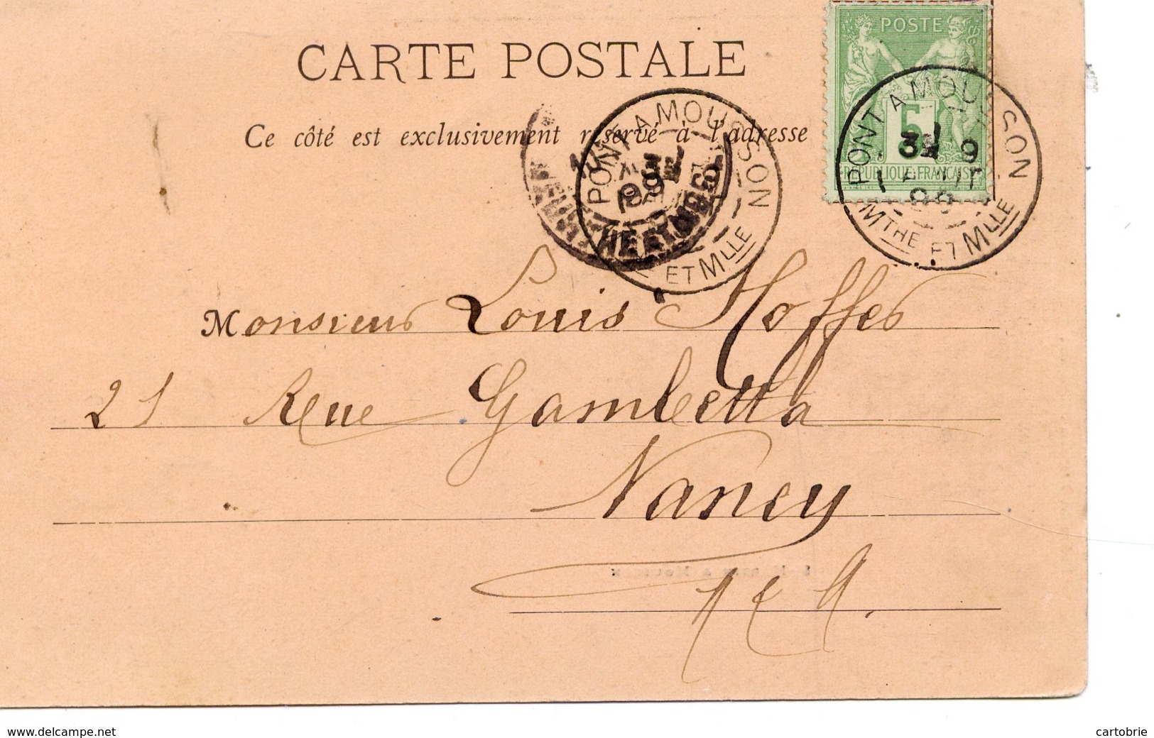 Dépt 54 - SAINT-MARTIN (église De Pont-à-Mousson) & MOUSSON (au Fond) - Carte Précurseur Voyagée En 1899 (voir Verso) - Pont A Mousson