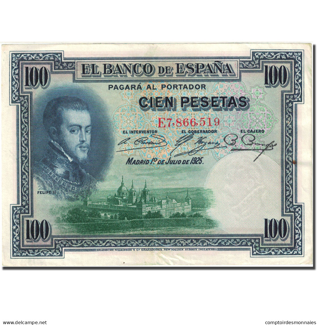 Billet, Espagne, 100 Pesetas, 1925, 1925-07-01, KM:69c, TB+ - 100 Pesetas