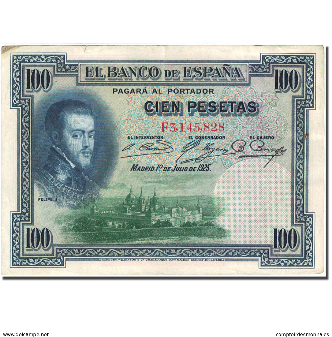 Billet, Espagne, 100 Pesetas, 1925, 1925-07-01, KM:69c, TB - 100 Pesetas