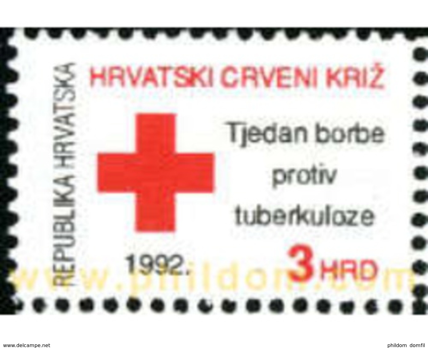 Ref. 166812 * MNH * - CROATIA. 1992. FIGHT AGAINST TUBERCULOSIS . LUCHA CONTRA LA TUBERCULOSIS - Cruz Roja