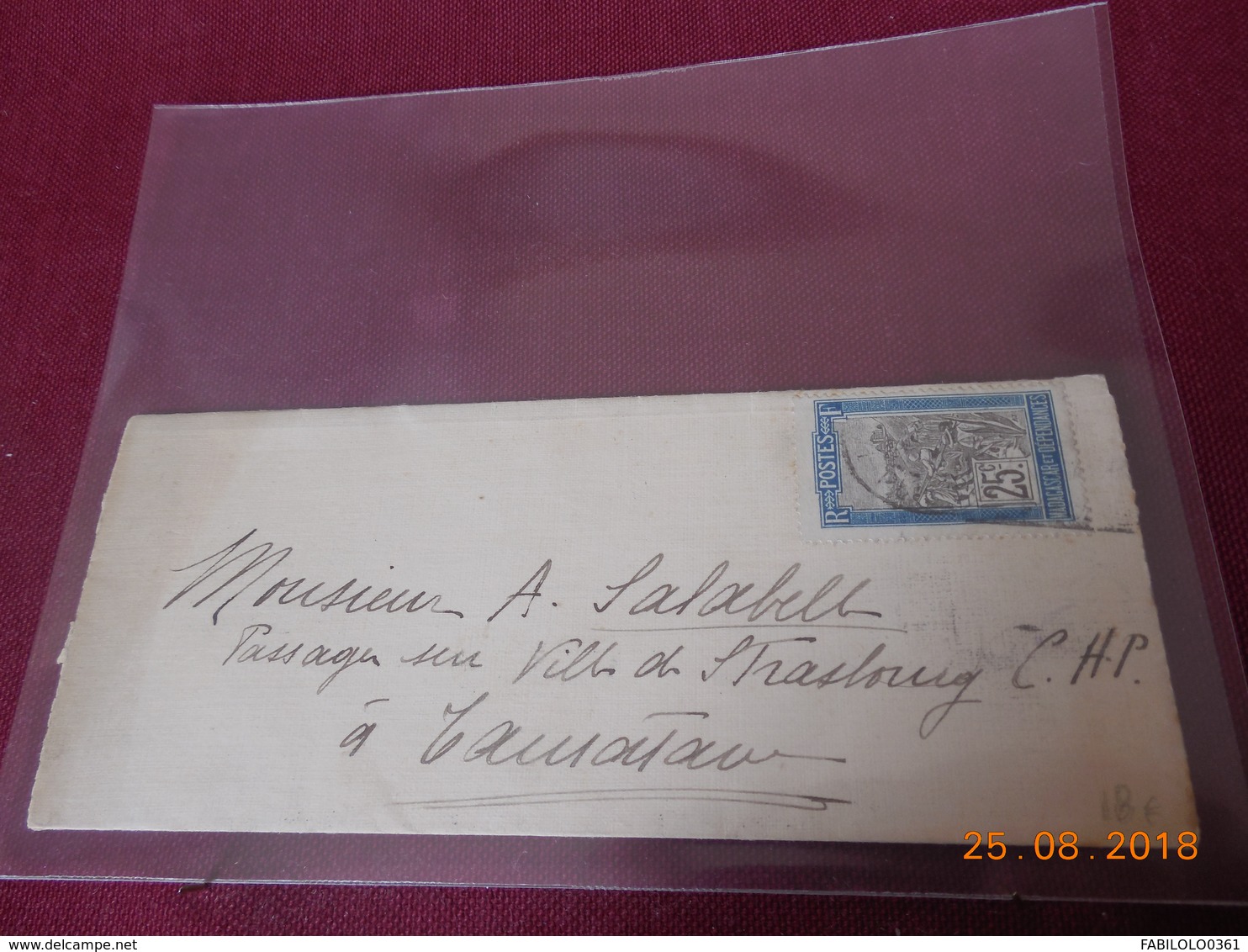 Lettre De Madagascar De 1914 Adressee A Un Passager Sur Le Bateau "ville De Strasbourg"  CHP  Tamatave - Briefe U. Dokumente