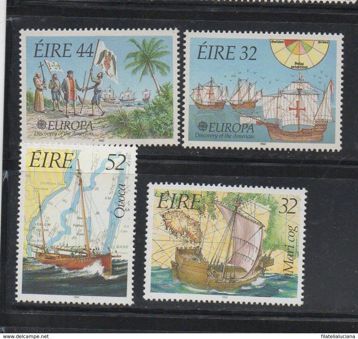 IRELAND 1992 EUROPA CEPT MNH Columbus Ireland-Maritime Heritage Set Mnh(837-8) - Ships