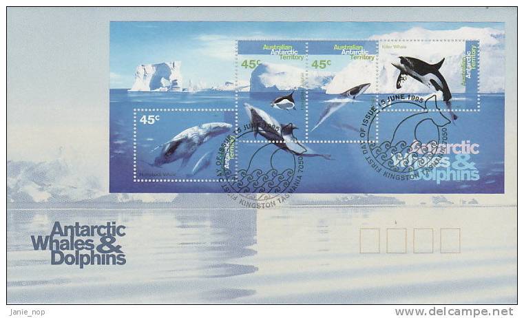 AAT 1995 Whales & Dolphins MS  FDC - Other & Unclassified