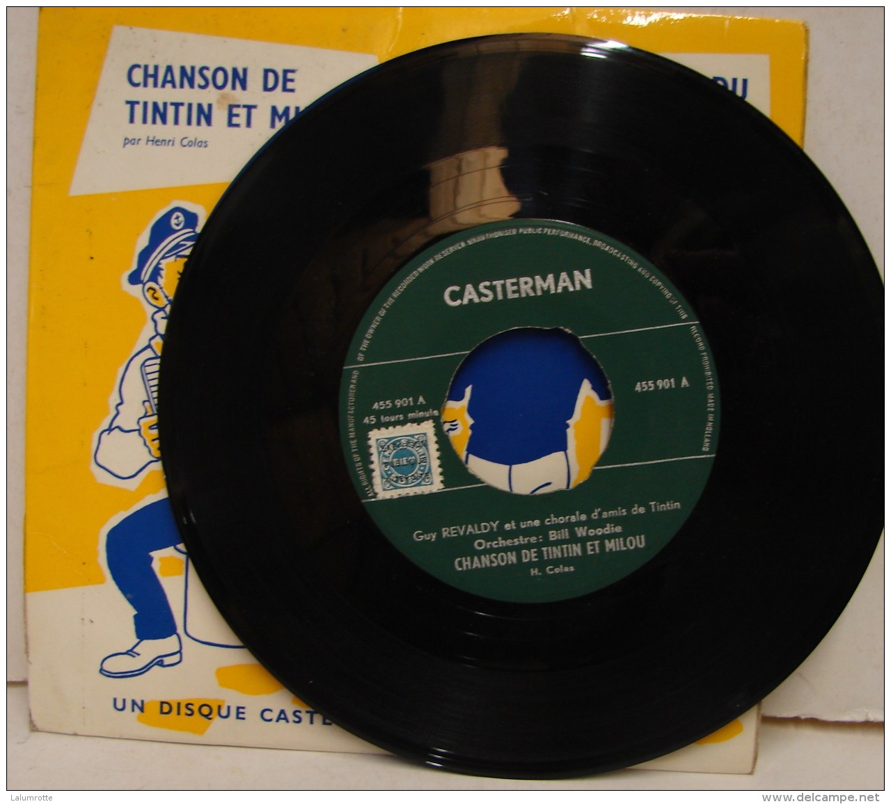 MW. 205. Vinyl 45Tours. Chanson De Tintin Et Milou Et Du Capitaine Haddock. Edition Casterman - Platen & CD