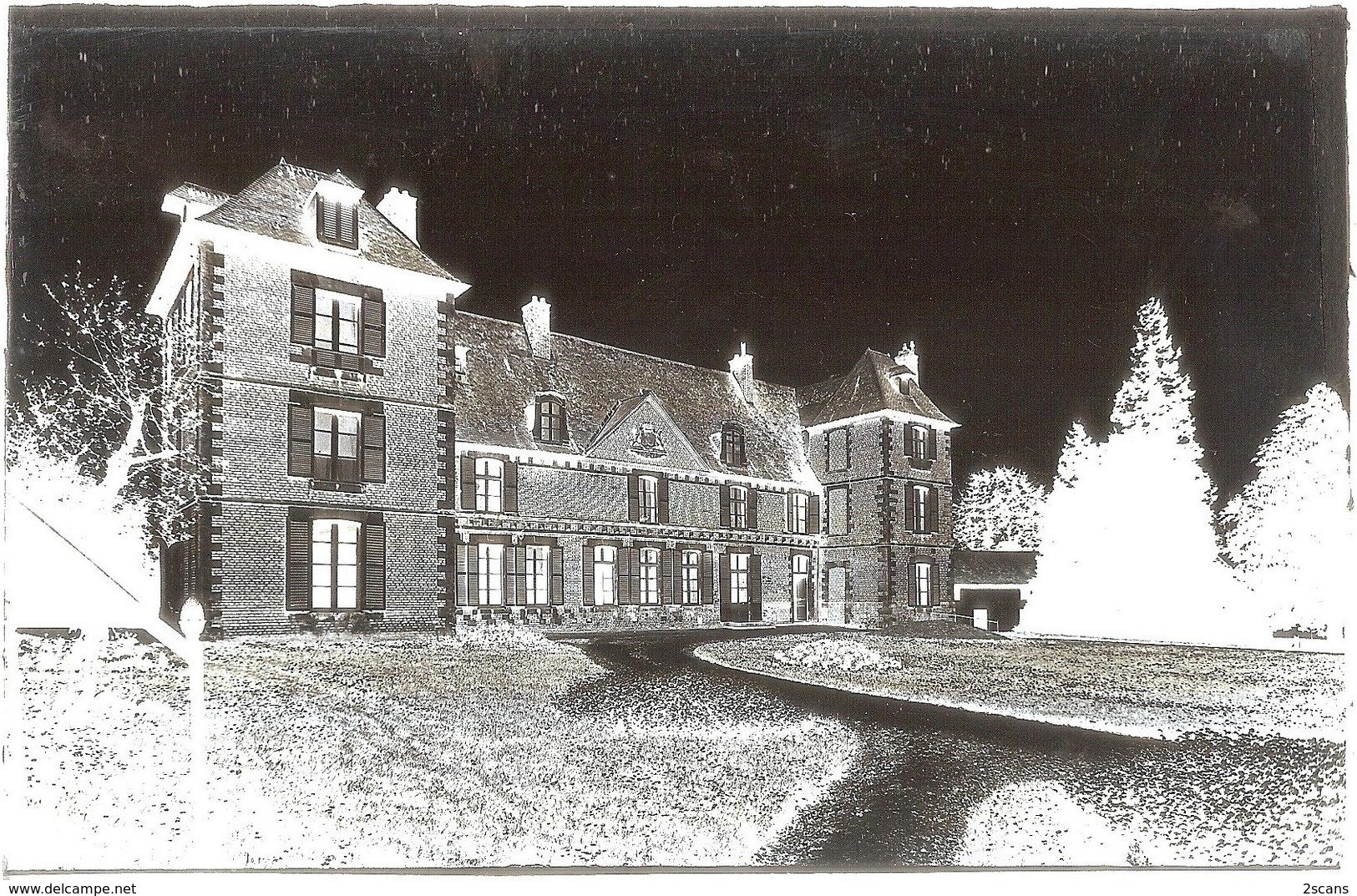 Dépt 80 - MOYENCOURT-LÈS-POIX - ÉPREUVE De CARTE POSTALE (photo LELONG) + PLAQUE De VERRE D'origine - CHÂTEAU - Tripiez - Autres & Non Classés