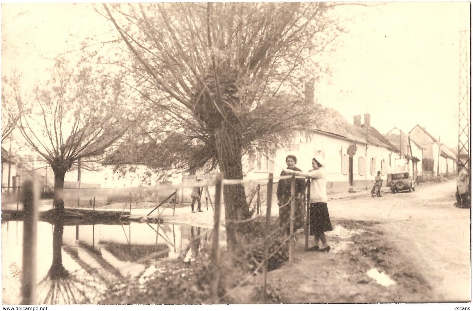 Dépt 80 - MOYENCOURT-LÈS-POIX - ÉPREUVE De CARTE POSTALE (photo R. LELONG) + PLAQUE De VERRE D'origine - MARE - Tripiez - Autres & Non Classés