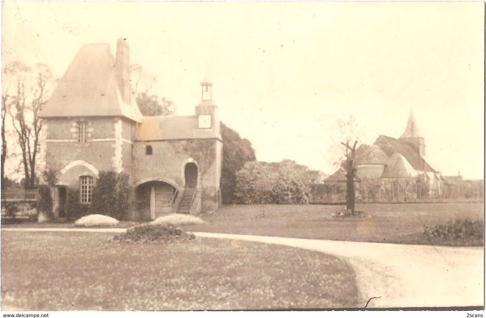 Dépt 80 - MOYENCOURT-LÈS-POIX - ÉPREUVE De CARTE POSTALE (photo R.LELONG) + PLAQUE De VERRE D'origine - Maison Du Bailly - Autres & Non Classés