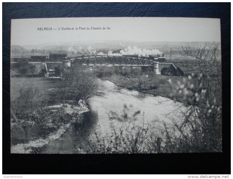 Cpa/pk 1910 MELREUX Ourthe Et Le Pont Du Chemin De Fer Train Loco - Hotton