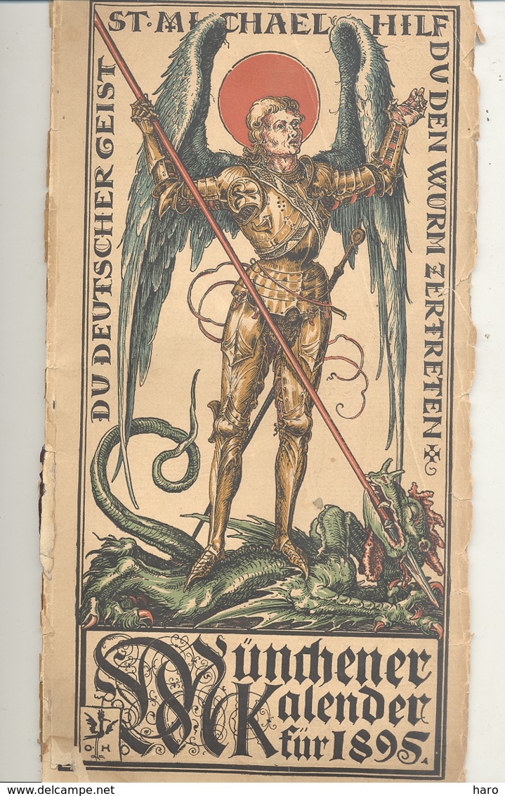 MÜNCHENER Kalender Für 1895 -  Calendrier De 16 X 32  Cm (b236) - Groot Formaat: ...-1900