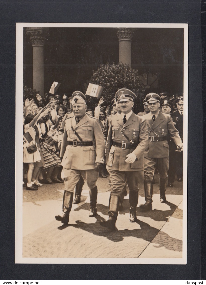Dt. Reich AK Hitler Mussolini Historische Begegnung 1940 - Historische Persönlichkeiten