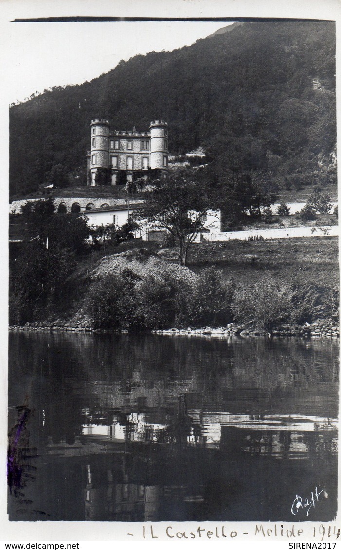 MELIDE - 1914 - IL CASTELLO - Cartolina Fotogrfia - Firmata RAFFI??  - SVIZZERA - NON VIAGGIATA - Melide