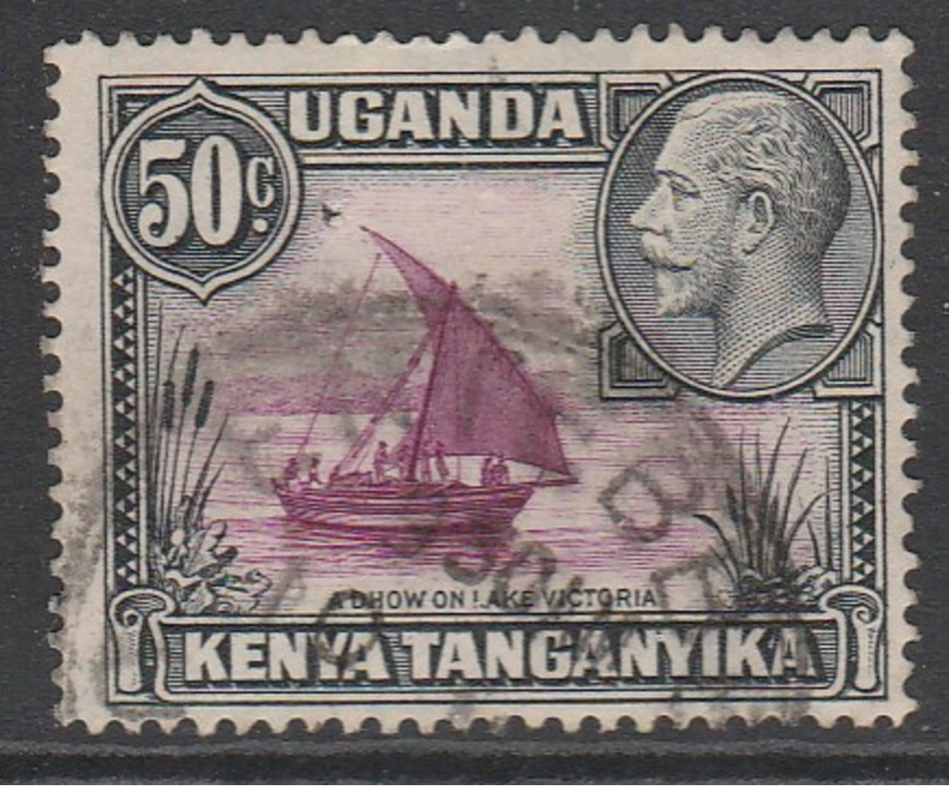 Kenya  1935 King George V And Landscapes 50 C Black/purple Red SW 7 O Used - Kenya, Uganda & Tanganyika