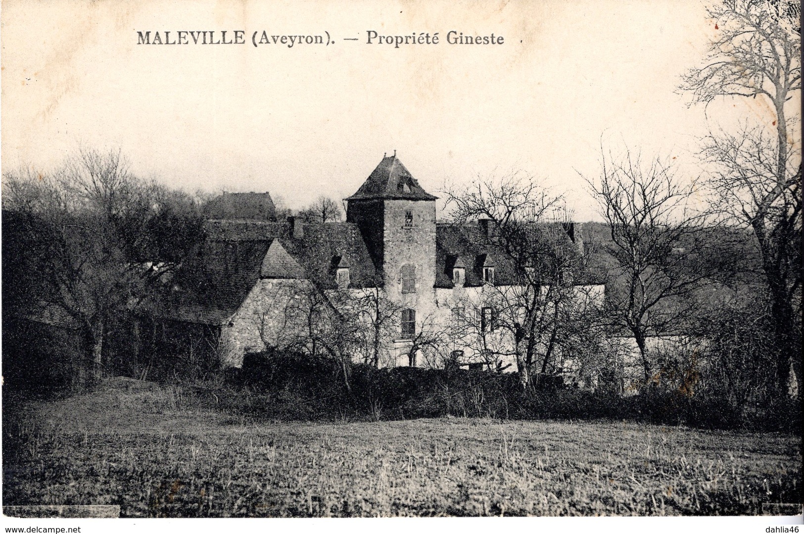 Cpa 12_MALEVILLE, Propriété Gineste, Manoir Ou Château - Autres & Non Classés