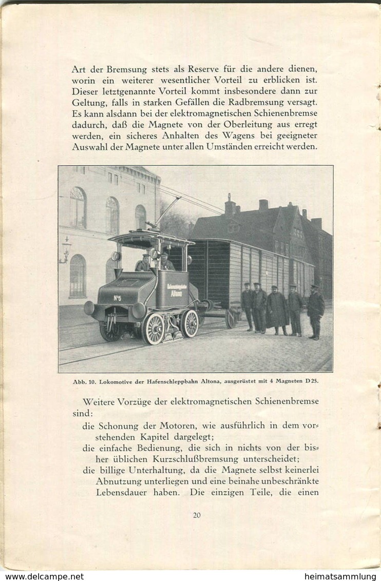 Elektromagnetische Schienenbremsen - Magnetbremsen Gesellschaft MbH Berlin-Tempelhof - 36 Seiten Mit 19 Abbildungen - Ge - Transporte
