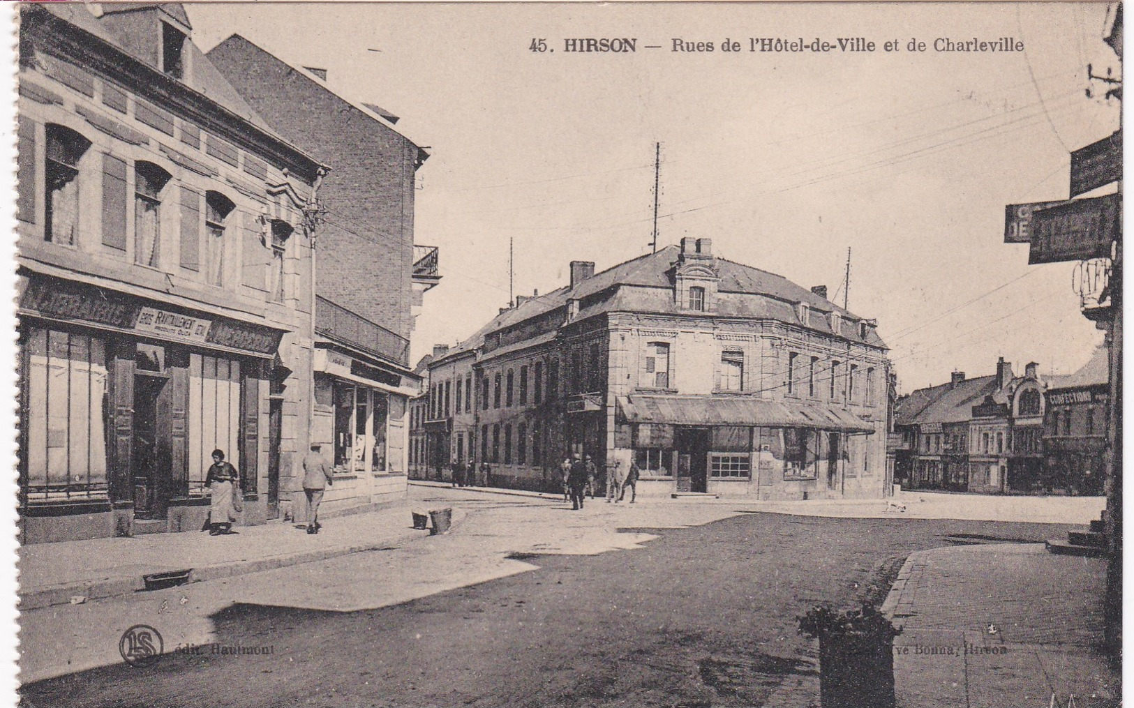 Aisne -  HIRSON - Rues De L'Hôtel De Ville Et De Charleville - Hirson