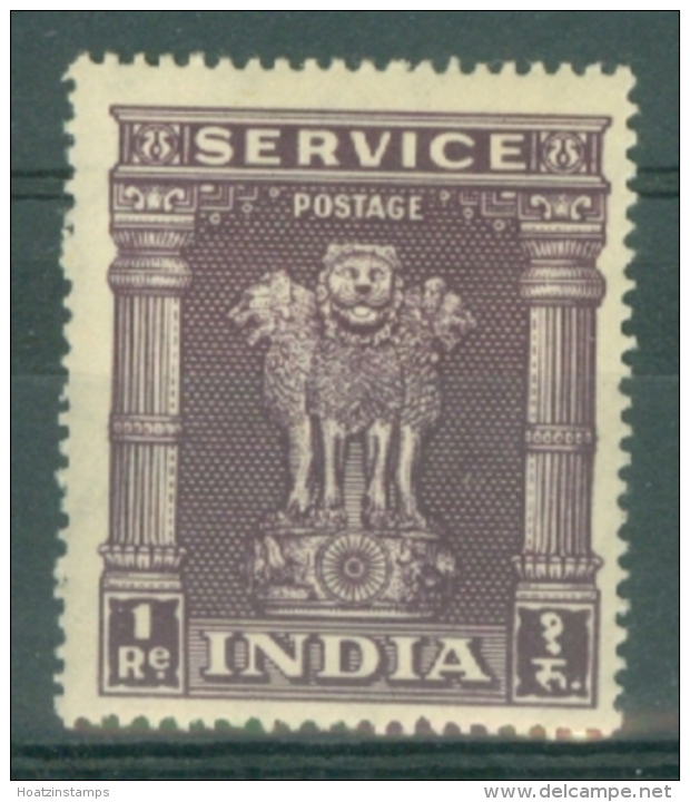 India: 1950/51   Official - Asokan Capital    SG O161     1R     MH - Official Stamps