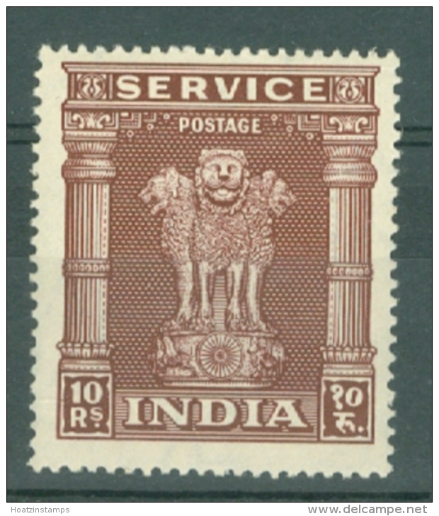 India: 1950/51   Official - Asokan Capital    SG O164     10R     MH - Official Stamps