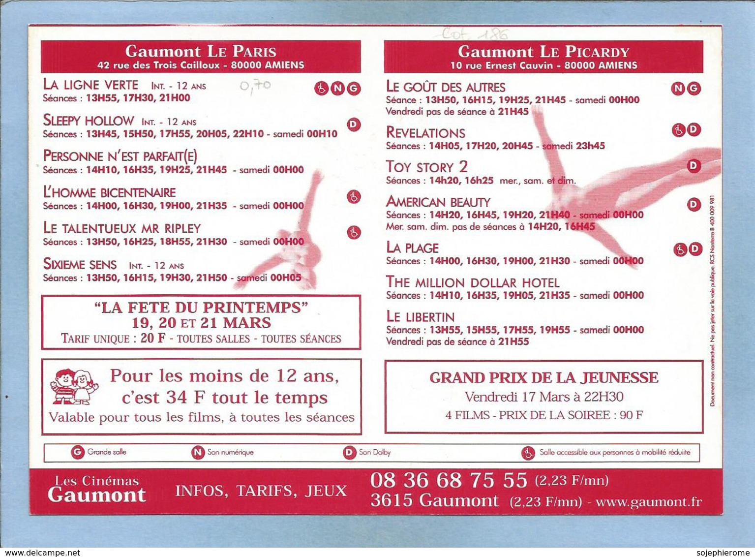 Publicité Format CPM "plongeon Dans Un Monde De Cinémas" (Gaumont - Amiens) - Schwimmen