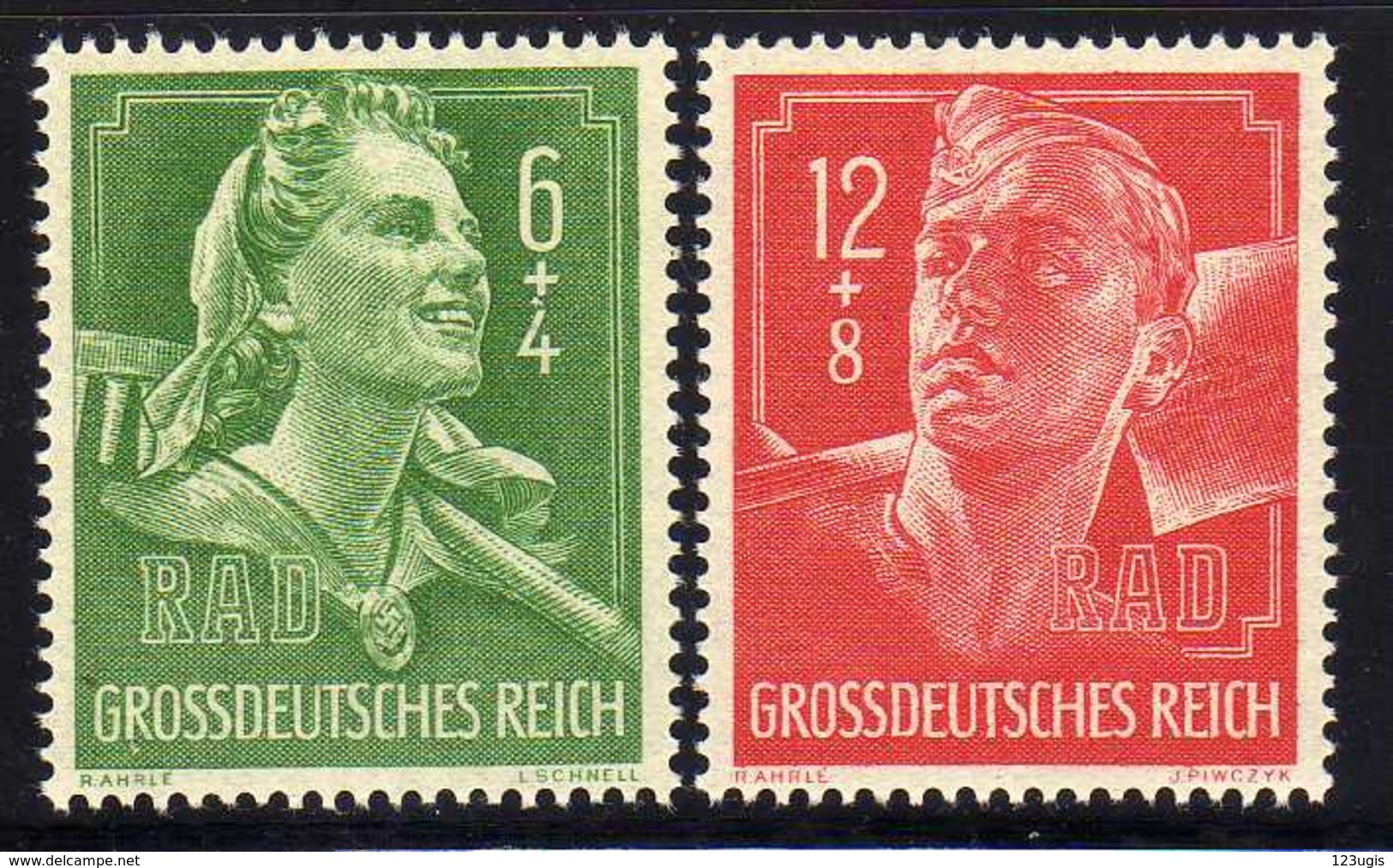 Deutsches Reich, 1944, Mi 894-895 ** RAD [260818LAII] - Neufs