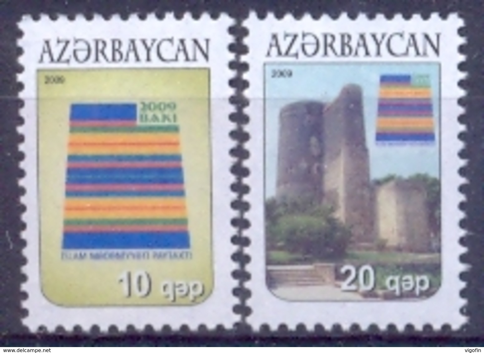 AZ 2009 DEFINITIVE, ASERBEDIAN, 1 X 2v, MNH - Azerbeidzjan