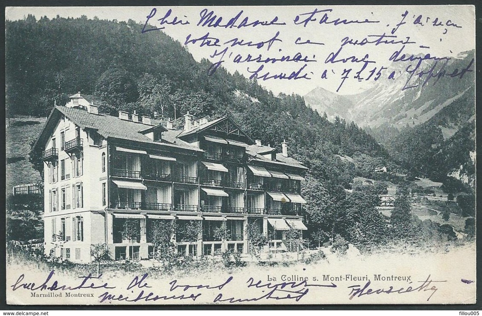 SUISSE MONTREUX  (VAUD )  PRECURSEUR...LA COLLINE S. MONT- FLEURI....C2861 - Montreux