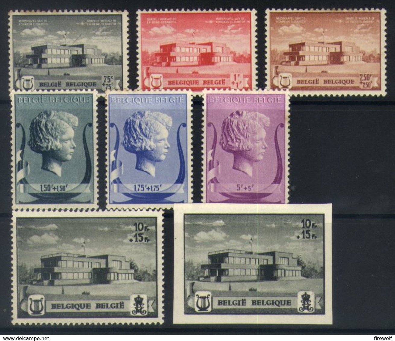 E17 - Belgium - 1939 - OBP 532/537B Mint Hinged - Music Foundation Queen Elisabeth - Ungebraucht