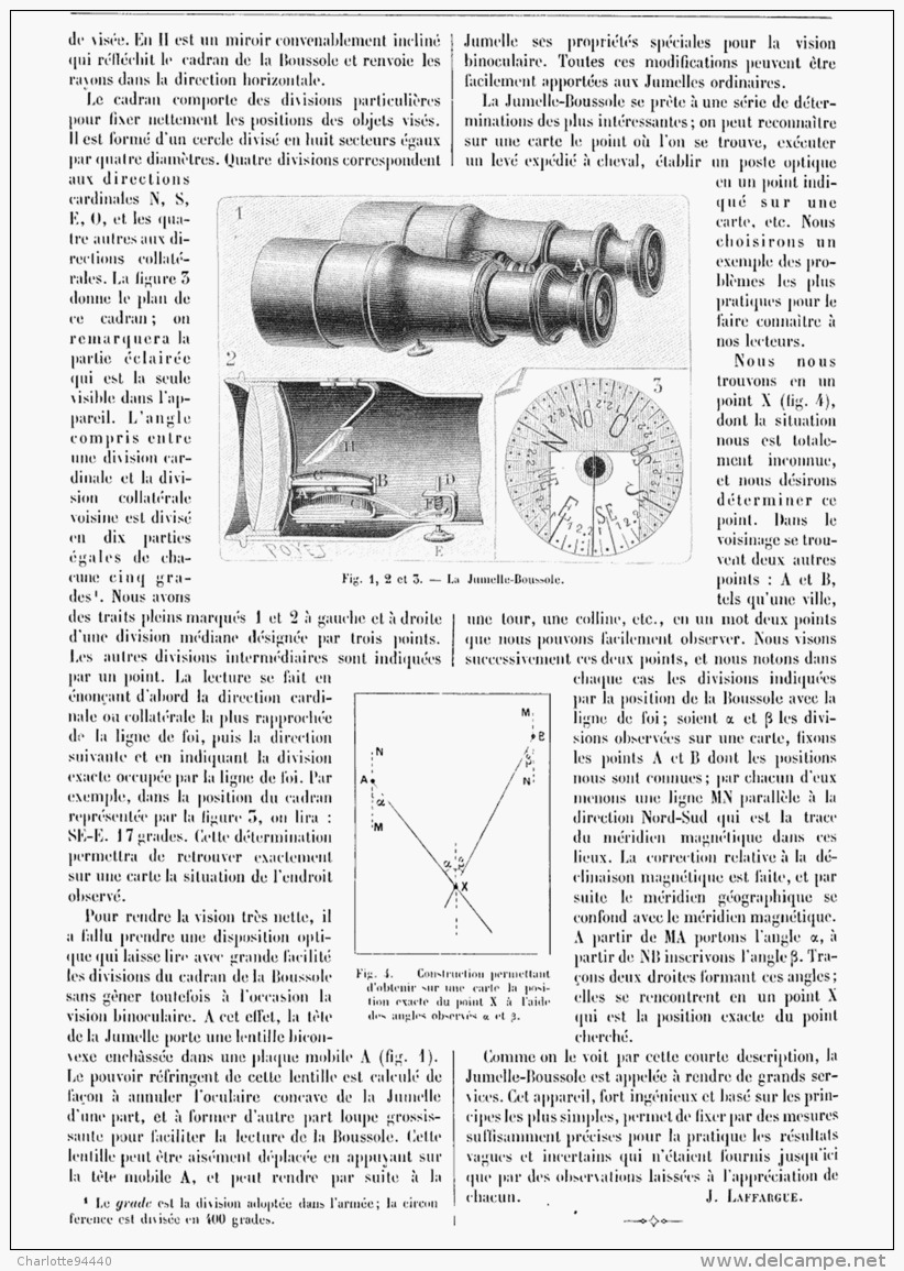 LA JUMELLE-BOUSSOLE  1894 - Other & Unclassified