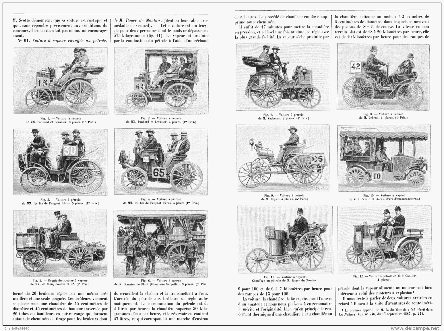 VOITURE AUTOMOBILE Boulevard MAILLOT à NEUILLY Concours Du "PETIT JOURNAL" Les LAUREATS DU CONCOURS  1894 (1) - Autres & Non Classés