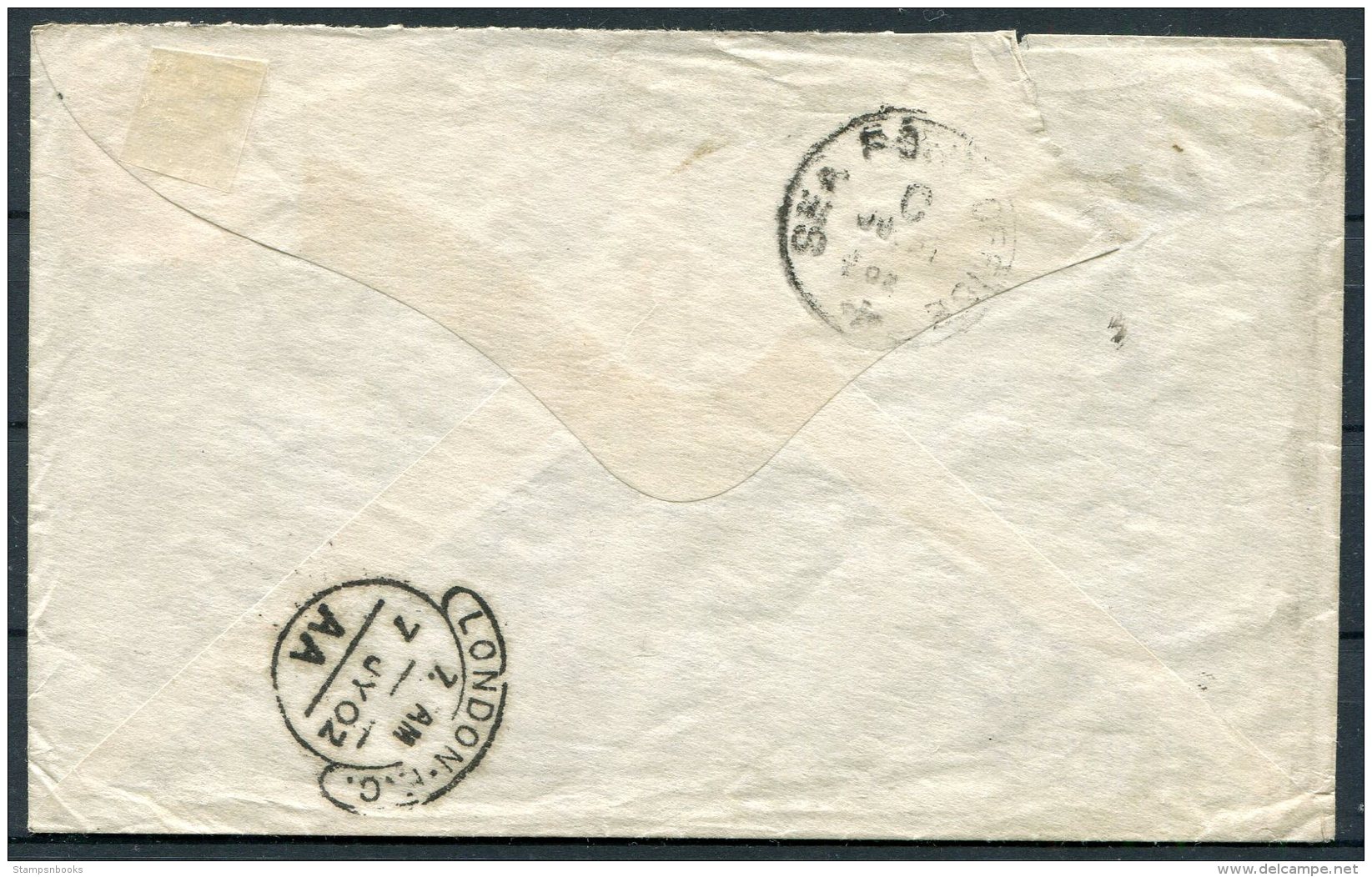 1902 India John Davies &amp; Co Calcutta Cover - London GB Via Sea Post Office - 1882-1901 Empire