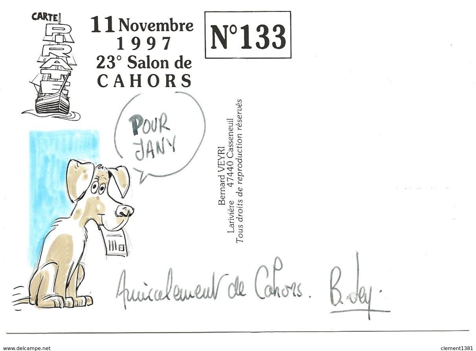 Illustrateur Bernard Veyri Caricature Et Dedicace Nino Ferrer - Veyri, Bernard