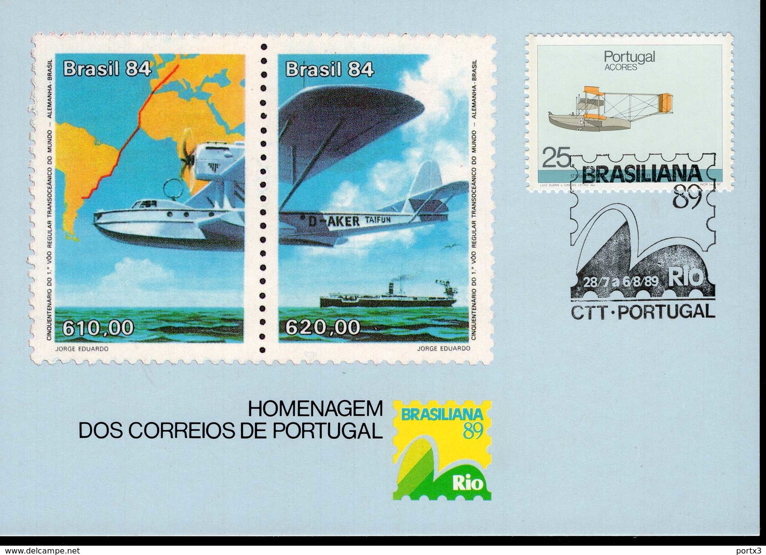 Acores 386 Flugboot 1 Maximumkarte (1) - Cartes-maximum (CM)