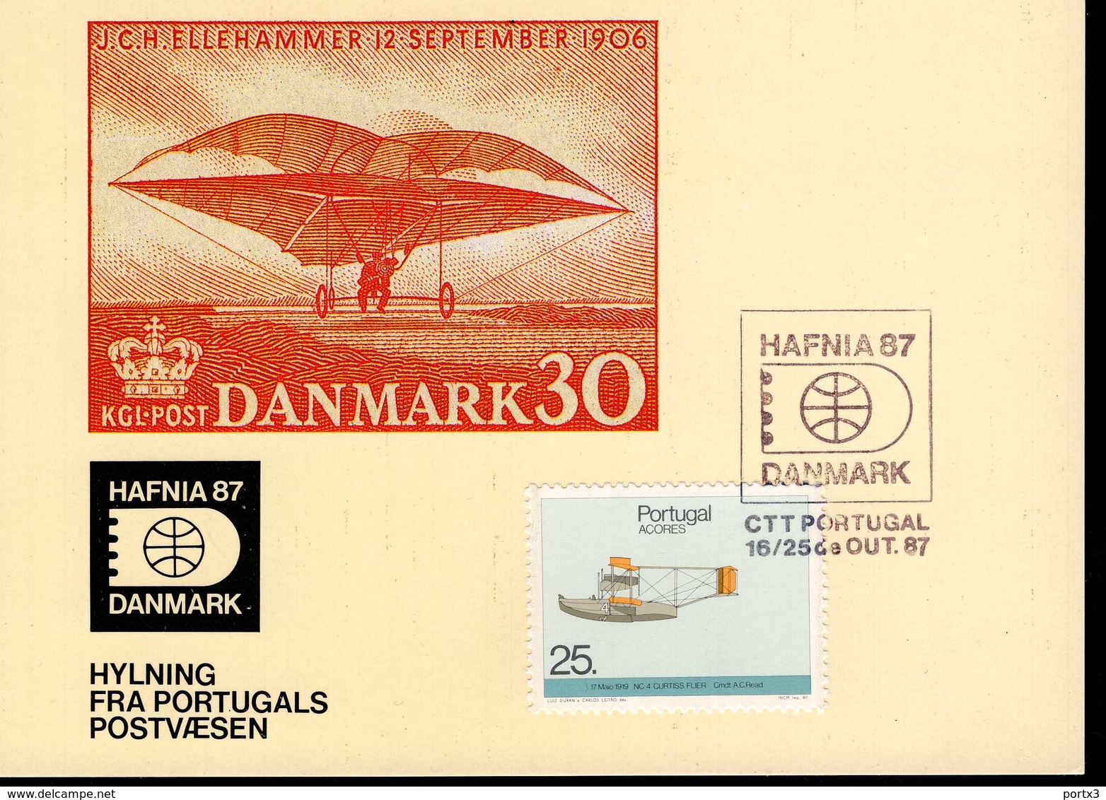 Acores 386 Flugboot 1 Maximumkarte (2) - Cartes-maximum (CM)