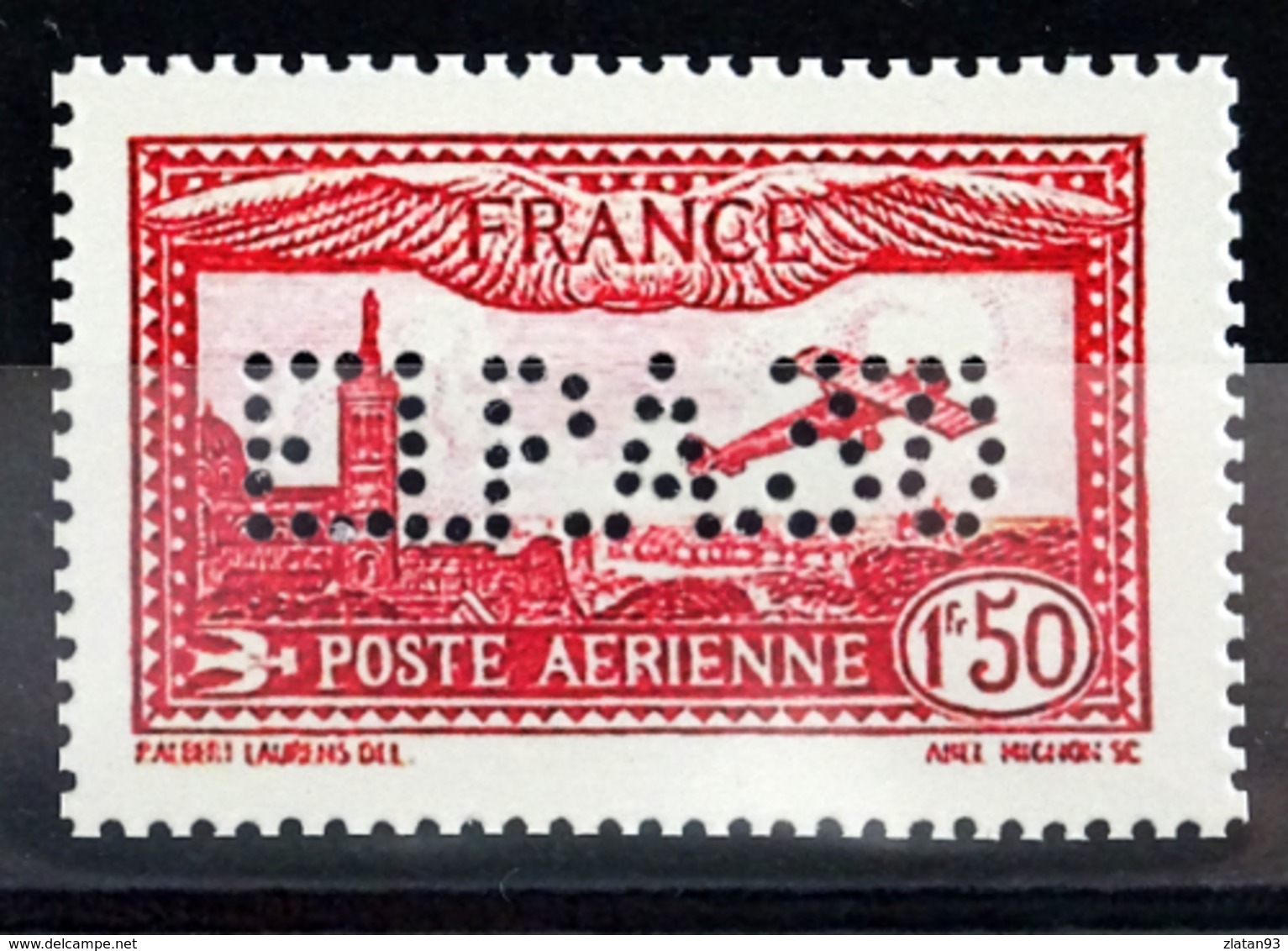 RARE PA N°6d 1F50 Carmin Perforé E.I.P.A.30 NEUF(*) Coté + 3850 Euro (REPRO) - 1927-1959 Neufs